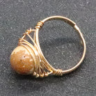 Natural Stone Bead Speckled Stone Ring - The Light of Inspiration