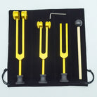 Aluminum Alloy Tuning Fork Suit Fork Gold 3 PCs With Base - The Light of Inspiration