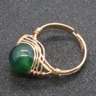 Natural Stone Bead Speckled Stone Ring - The Light of Inspiration
