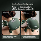 Wireless 4D neck and shoulder massager with soothing heat for relaxation and pain relief.