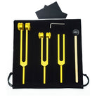 Aluminum Alloy Tuning Fork Suit Fork Gold 3 PCs With Base - The Light of Inspiration