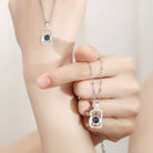 Couple Necklace A Pair Of Magnet Stones Attract Each Other 100 Languages Projection Stone Necklace Qixi Valentine's Day Gift - The Light of Inspiration