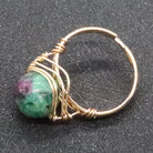 Natural Stone Bead Speckled Stone Ring - The Light of Inspiration