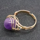 Natural Stone Bead Speckled Stone Ring - The Light of Inspiration