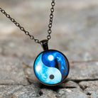Tai Chi Yin Yang Dragon Glass Necklace – Bold Spiritual Style Unisex 