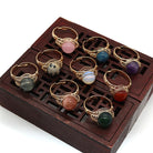 Natural Stone Bead Speckled Stone Ring - The Light of Inspiration