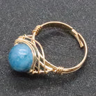 Natural Stone Bead Speckled Stone Ring - The Light of Inspiration