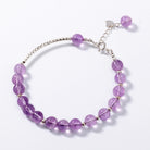 Natural Lavender Amethyst Single Circle Round Bead Bracelet - The Light of Inspiration