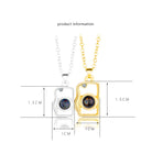 Couple Necklace A Pair Of Magnet Stones Attract Each Other 100 Languages Projection Stone Necklace Qixi Valentine's Day Gift - The Light of Inspiration
