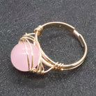 Natural Stone Bead Speckled Stone Ring - The Light of Inspiration