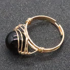 Natural Stone Bead Speckled Stone Ring - The Light of Inspiration