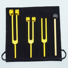 Aluminum Alloy Tuning Fork Suit Fork Gold 3 PCs With Base - The Light of Inspiration