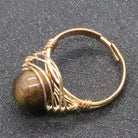 Natural Stone Bead Speckled Stone Ring - The Light of Inspiration