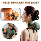 Wireless 4D neck and shoulder massager with soothing heat for relaxation and pain relief.