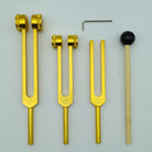 Aluminum Alloy Tuning Fork Suit Fork Gold 3 PCs With Base - The Light of Inspiration
