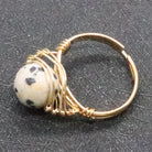 Natural Stone Bead Speckled Stone Ring - The Light of Inspiration