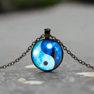 Tai Chi Yin Yang Dragon Glass Necklace – Bold Spiritual Style Unisex 