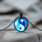 Tai Chi Yin Yang Dragon Glass Necklace – Bold Spiritual Style Unisex 