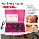 16Pcs Hot Massage Basalt Stone Volcanic Stones Kit Rock SPA Oiled Massager Salon - The Light of Inspiration